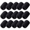 15 Pack Foam Microphone Windscreen, Lapel Headset Microphone Sponge Mini Foam Cover Shield Protection for Variety of Headset Microphone(Black)