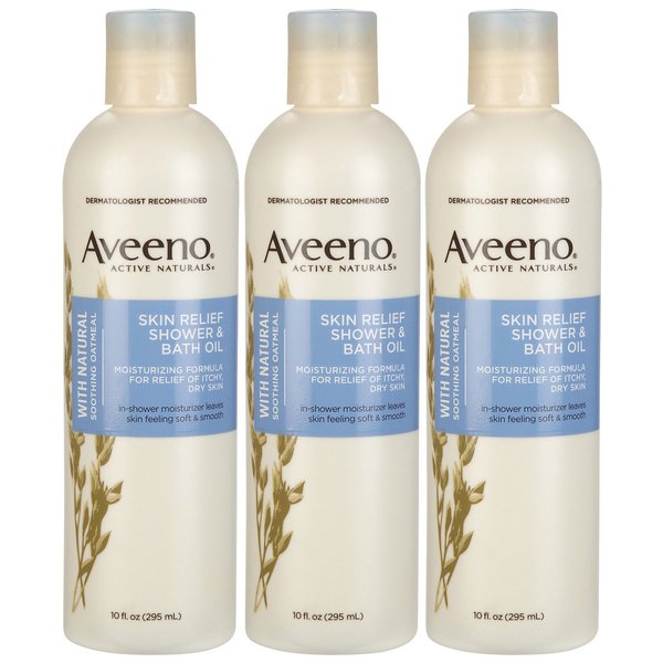 Aveeno Skin Relief Shower & Bath Oil - 10 oz - 3 pk