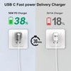 Qackenm 30W USB C Charger Block, GaN Nano Fast Charger, 2 Port Compact Charger with Foldable Plug for iPhone 16/16 Plus/16 Pro/16 Pro Max, 15/14/13 Series, Pixel, Galaxy, iPad/iPad Mini and More Grey