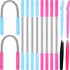 14 Pieces Facial Hair Remover Set Spring Epilator Hair Removal Springs Eyebrow Razors Beveled Tweezers Removes Hairs Women Face Threading Tool