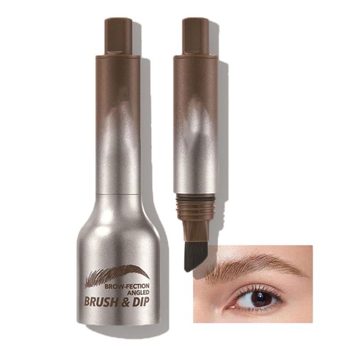 Liquid Eyebrow Brush, Liquid Microblading Eyebrow Pen, Brow-Fection Angled Brush & Dip-Chocolate, Brush Hair-Like Strokes Natural Shaping Outlining Filling Brow (TAUPE)