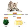 ISMARTEN 45 Pieces Cat Toy Springs Balls Set, Colorful Cat Spring Toy and Cat Tube Toy Interactive Cat Toy and Cat Toy Pom Poms Balls for Kittens to Swat, Bite, Hunt (Random Color)