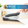 Bostitch Office Executive 3 in 1 Stapler, Includes 210 Staples and Integrated Staple Remover, One Finger Stapling, No Effort, 20 Sheet Capacity, Spring Powered Stapler, Black/Gray (INP20)