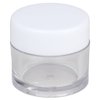 Beauticom High-Graded 7 Grams/7 ML (Quantity: 12 Packs) Thick Wall Crystal Clear Plastic Leak-Proof Jars Container with White Lids for Cosmetic, Lip Balm, Lip Gloss, Creams, Lotions, Liquids