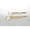 Set of 2 gold and pearl bobby pins
