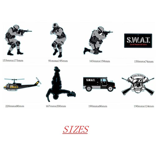 SWAT Theme Hanging Swirl Birthday Party Decors Special Forces Party Dizzy Danglers Military Ceiling Streamers Party Supplies for Children Adults Pretend Play Role Play Party Birthday