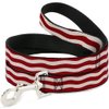 Dog Leash Bacon Stripe 6 Feet Long 1.0 Inch Wide