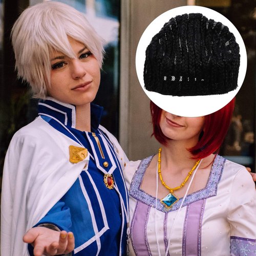 Healeved Black Wig Cap for Wig Making Net Breathable S Cap Braided Mesh Stretchable End Wig Man Hair Wigs Crochet Cornrows Hat Crotchet Lace Weave Wig Caps for Women