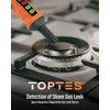 TopTes PT210 Gas Leak Detector, Natural Gas Detector with Audible & Visual Alarm, Locating The Source of Propane, Methane, and Combustible Gas Leaks for Home and RV (Includes Battery x2) - Orange