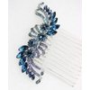 Faship Navy Blue Crystal Hair Comb