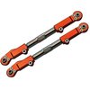 2Pc Set Upgrades Aluminum+Stainless Steel Front Camber Link Set 1/8 4Wd Sledge Monster Truck（95076-4） RC Cars by GPM (Orange)