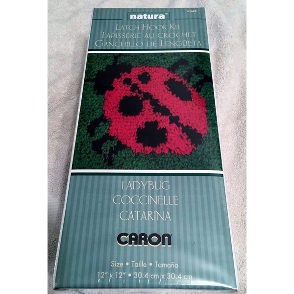 Caron Natura Latch-Hook Kit, Ladybug, 12" X 12"