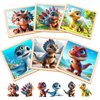 Dinosaur Puzzles for Toddlers 2-4 Years Old，Set of 6 Wooden Puzzles- 9 Pieces for Kids Children Learning Educational Puzzles Toy Gift for Boys and Girls 2 3 4 5 Years Old.
