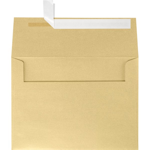 LUXPaper A7 Invitation Envelopes | Peel & Press | 5 1/4" x 7 1/4" | Blonde Metallic | 80lb. Text | 50 Qty