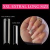 XXL No C Curve Square Nail Tips for Acrylic Nails Professional Set, SWETIDY 200PCS Clear Straight Square Shape Nail Tips Half Cover Long Fake Nails for Nail Salon and DIY Nail Art