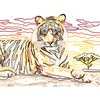 Ravensburger CreArt Majestic Tiger Paint by Numbers Kit for Kids - Painting Arts and Crafts for Ages 11 and Up