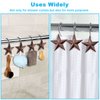 AGPtek Star Shower Curtain Hooks, 12PCS Anti Rust Decorative Resin Hooks for Bathroom, Baby Room, Bedroom, Living Room Decor (Star)