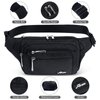 Waist Pack Bag Fanny Pack for Men&Women Hip Bum Bag with Adjustable Strap for Outdoors Workout Traveling Casual Running Hiking Cycling (New Black)