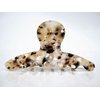 Generic Brown and creme marble design hair claw clip for medium fine hair