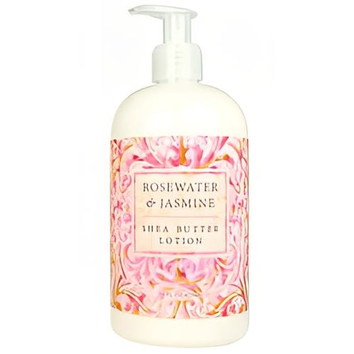 Greenwich Bay Rosewater Jasmine Scented Lotion with Shea Butter - Luxury Spa Botanical Collection - Beautiful Packaging - 16 Ounce Bottle