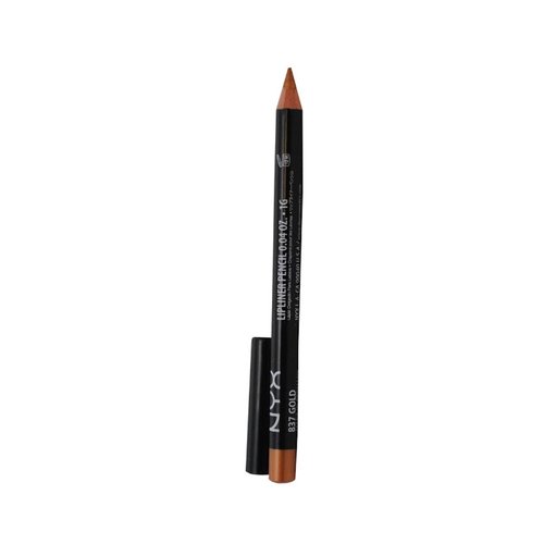 Professional Makeup Slim Lip Liner Pencil 837 GOLD 0.04 oz ~ Smooth, Long-Lasting Definition with Metallic Gold Finish