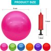 GCQJOQ 2 Pcs 9 Inch Inflatable Bouncy Balls with Hand Air Pump for Indoor Outdoor Play Balls (Pink)