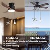 Ceiling Fan Pull Chain Ornaments Extension Chains with Decorative Light Bulb and Fan Cord 13.6 Inches Fan Pull Chain Set For Ceiling Light Lamp Fan Chain (Nickel)