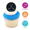 DecoPac Ice Hockey Rings, Ice Hockey Puck Cupcake Decorations, Hockey Cupcake Toppers, Black, Food Safe & Ready To Use – 24 Pack