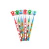 TINYMILLS 24 Pcs Christmas Holidays 2 in 1 Stackable Stacking Crayon with Extra Stamper Topper, Kids Party Favors, Goodie Bag Stuffers, Classroom Rewards, Prizes