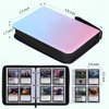 Card Binder 4 Pocket, 400 Pockets Card Holder Compatible with Game Cards Gift for Girls, Trading Card Binder Album Case Book Storage For TCG, CCG, MTG, Pink
