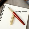 Cobee® Wooden Fountain Pens, Handcrafted Wood Fountain Pen Vintage Luxury Pen 0.5mm Fine Point Pen Business Pen Smooth Writing for Journaling Calligraphy Gift Supplies(A)