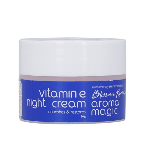 Aroma Magic Vitamin E Night Face Cream | Anti Aging Facial Moisturizer | Overnight Nourishing & Restorative Cream | for Healthy & Radiant Glow | 1.76 Oz (50g)