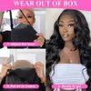 Wavymy Glueless Wigs Human Hair Pre Plucked Pre Cut Body Wave HD Lace Front Wigs Human Hair for Women 180% Density No Glule Ready to Wear and Go Closure Wigs for Beginners 20 Inch