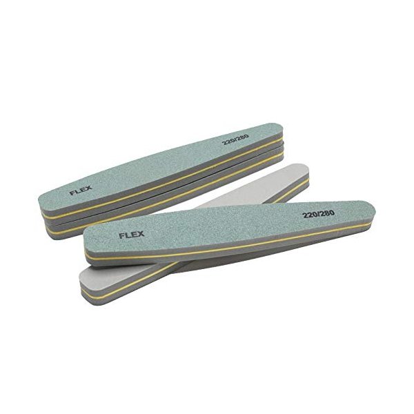 Nail Files Bufers 5pcs Nail File Buffer 220/280 Grit Diamond Nail Buffer Block Sponge Lime a ongle Sanding UV Gel Polishing Tools - (Color: 180-220)