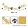 Gold Glitter Happy Bee Day Banner/Bumble Bee Theme Baby Shower Party Supplies/New Mom/Gender Reveal Party/Happy Birthday Party Decorations