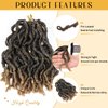 WIGNEE Faux Locs Crochet Hair Locs 6 Packs Crochet Dreadlocks for Black Women (8 Inches 1B/27)