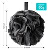BCKENEY Bath Loofah Shower Sponge Body Back Scrubber Soft Mesh Shower Puffs Exfoliating Loofa for Women & Men Bath Accessories Cleaning Tool(4Pack 60G Dark Elf)