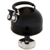 Lily's Home 2 Quart Stainless Steel Whistling Tea Kettle, the Perfect Stovetop Tea and Water Boilers for Your Home, Dorm, Condo or Apartment. (Black)