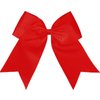 Big 8 Inch Red Bows for Girls' Hair - Jumbo Cheer Bows for Women's Cheerleading, Softball Teams, Halloween Costumes, Christmas Festivals and Birthdays