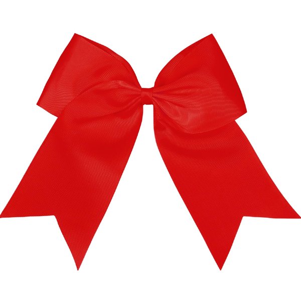Big 8 Inch Red Bows for Girls' Hair - Jumbo Cheer Bows for Women's Cheerleading, Softball Teams, Halloween Costumes, Christmas Festivals and Birthdays