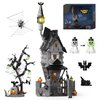 itshWOee Night Before Christmas Haunted House Building Set, Haunted Mansion Building Toys with Light, Luminous Hangman, Spooky Decor, Ideal Christmas Halloween Birthday Gifts for Moive Fans, Kids