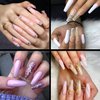 Clear Coffin Nails Tips - INFELING for Acrylic Nails Professional, 500pcs Half Cover Ballerina False Fake French Nail Tips with Box for Nail Salons Home, 10 Sizes