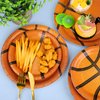durony 60 Pieces Basketball Paper Plates Disposable Party Plates 7 Inches and 9 Inches Dessert Dinner Plates for Basketball Themed Birthday Party Supplies Decorations