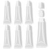 AMORIX 6pcs Empty Lip gloss Tubes Containers 15ml White Refillable Empty Squeeze Tubes Clear Cosmetic Containers Soft Tube for Women Girls DIY Lip Gloss Cosmetics