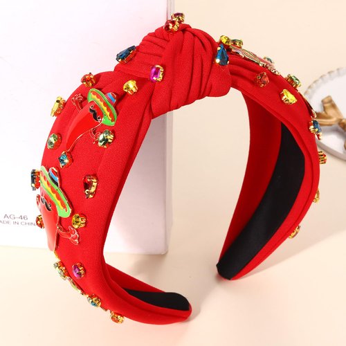 BSJELL Mexican Headband for Women Cinco De Mayo Accessories Fiesta Sombrero Chili Knotted Headband Fiesta Party Decorations