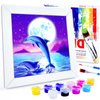 ShengDexin Paint by Numbers Kit for Kids, Color by Numbers for Kids Ages 8-12 Beginners, Paint by Numbers for Kids Canvas Arts and Crafts -8x8 Inchs