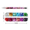 Heart Nail Art Glitter Sequins 3D Holographic Valentine's Day Nail Art Sticker Decals Laser Love Heart Confetti Glitter Flakes for Women Girls Acrylic Manicure Make Up DIY Valentines Nail Decoration