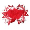 New "VALENTINE FUNKY HEARTS" Fur Hairbow Alligator Clips Girls 5 Inch Hair Bows Holiday Hairbow Fluffy Grosgrain Ribbon