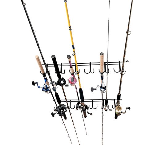 Rack'em 7009 Overhead 12-Rod Fishing Rod Rack, Pack of 1