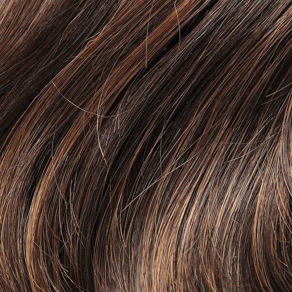 Easihair Mimic Hair Wrap Color 4H27 Iced Mocha - 4.5" Length Hairpiece UpDo Ponytail Accent Synthetic Fiber Curly Wavy Locks Elastic Band Scrunchie Bundle Maxwigs Booklet